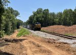 CSX 3078 leads a UP locomotive